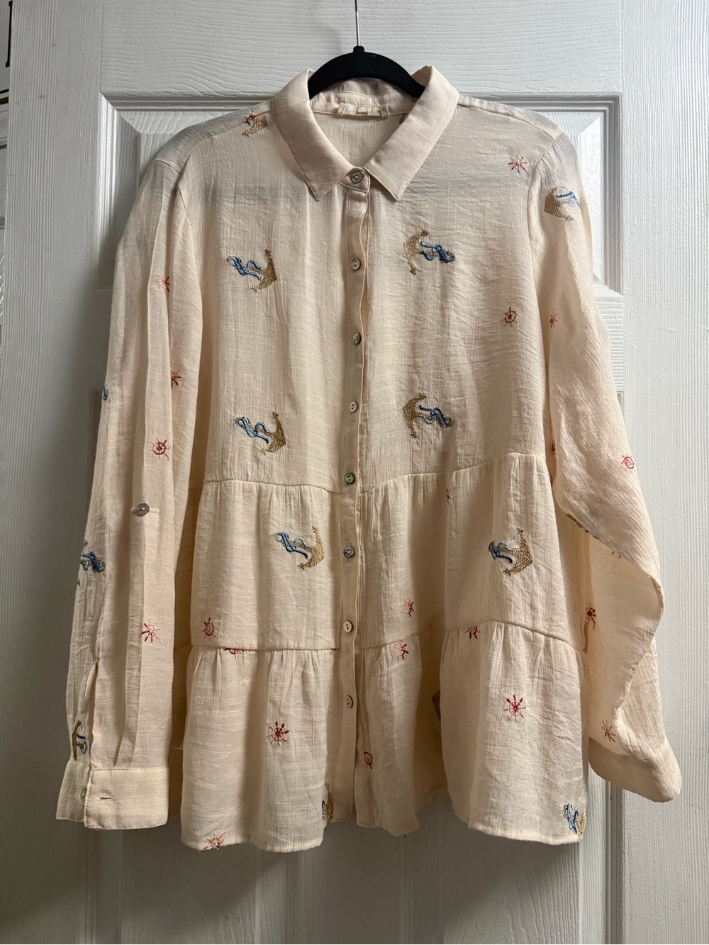 Hope Springs Embroidered Gauze Blouse